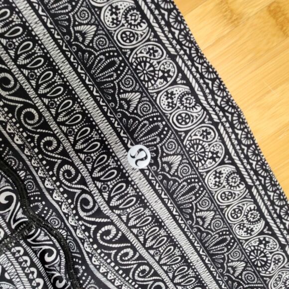 Lululemon Wunder Under High Rise Nulux Entwined Leggings Womens Size 8 Black - Picture 3 of 5